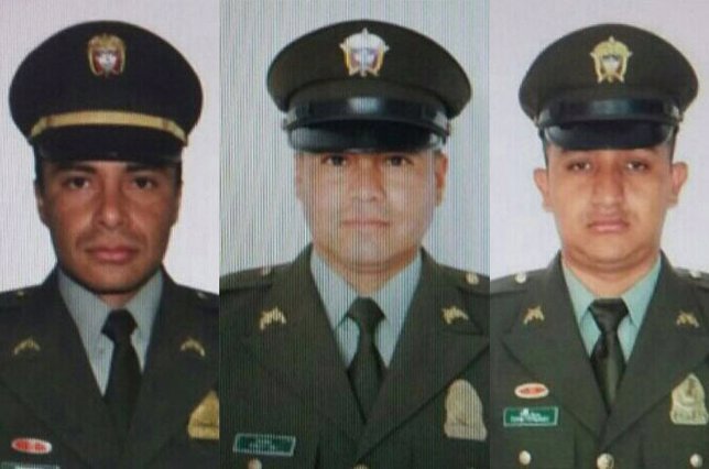 Policías colombianos muertos por las FARC