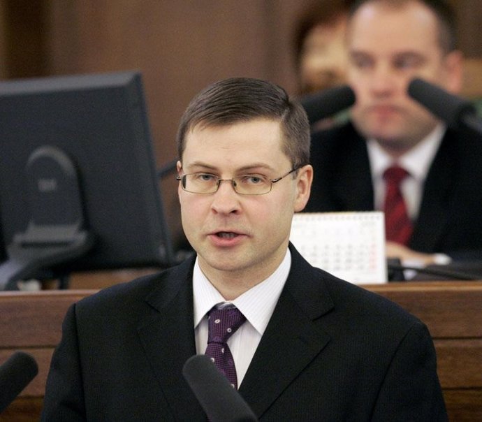 Valdis Dombrovskis primer ministro de Letonia