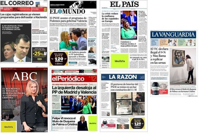 Portadas periódicos 12 de junio