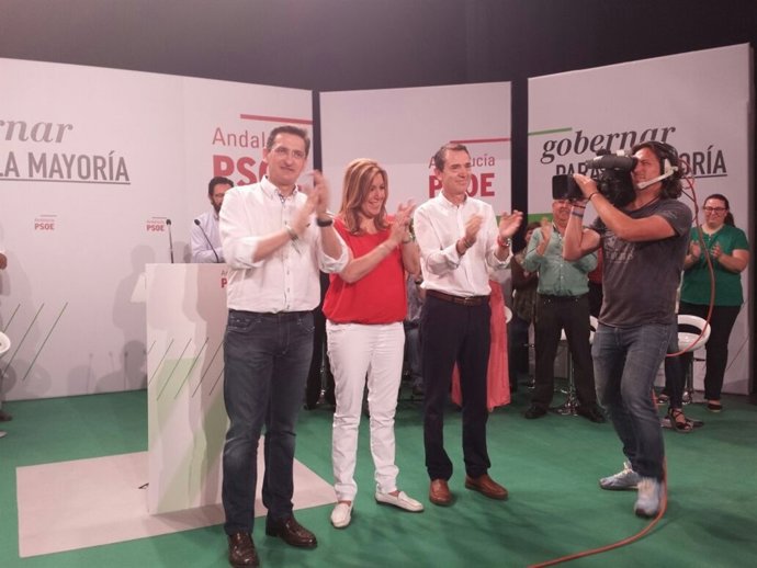 Díaz, junto a Sánchez Teruel y Juan Carlos Pérez Navas