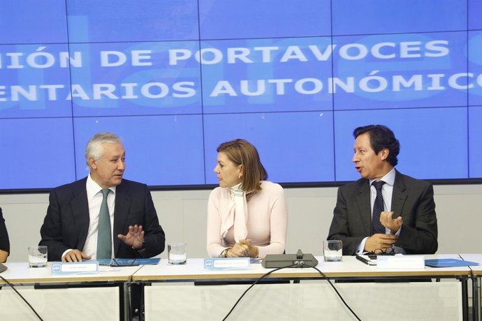 Javier Arenas, María Dolores de Cospedal y Carlos Floriano.