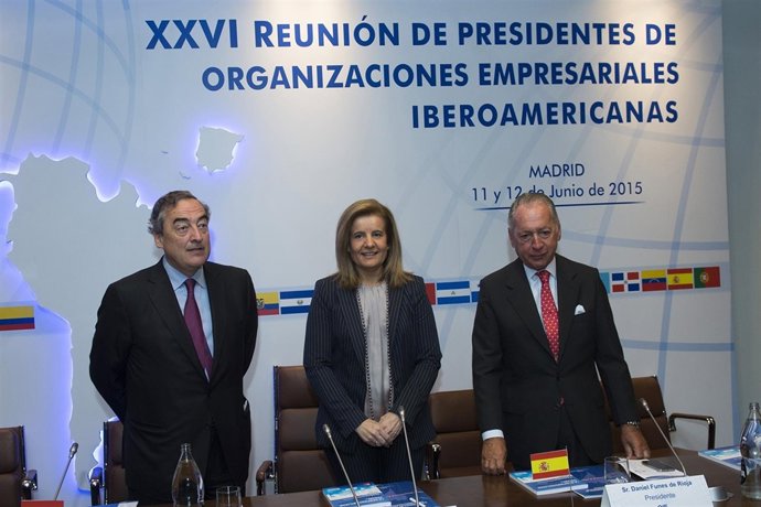 Juan Rosell y Fátima Báñez