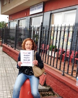 La trabajadora en huelga de hambre