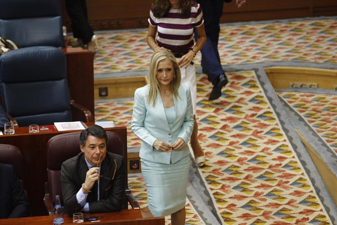 Cristina Cifuentes e Ignacio González en la constitución de la Asamblea