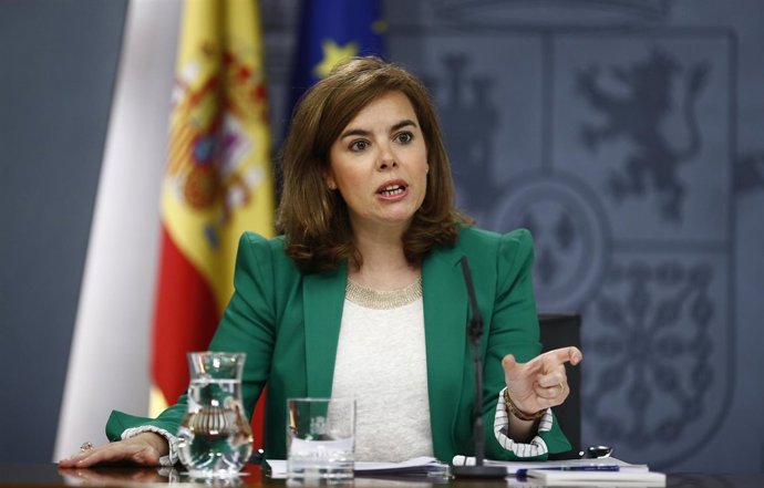Soraya Santamaría tras el Consejo de Ministros