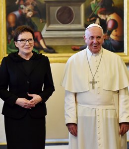 Papa Francisco y Ewa Kopacz 
