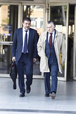 Luis Bárcenas a su salida de los juzgados