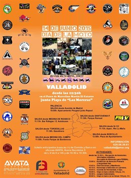 Cartel del Día Nacional de la Moto en Valladolid
