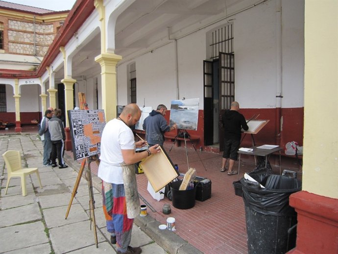 Taller de pintura del Centro Penitenciario de Burgos
