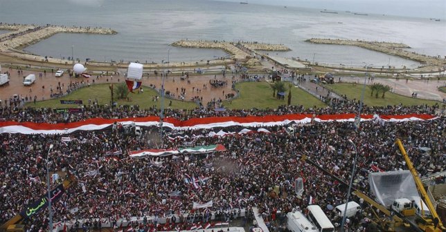 Manifestación pro Al Assad en Tartús, Siria