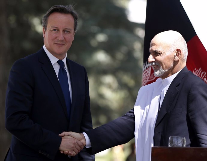 David Cameron y Ashraf Ghani