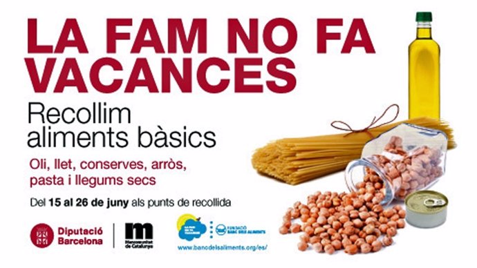 Campaña 'La fam no fa vacances' en la Diputación de Barcelona