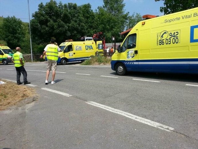 Accidente en la prueba automovilística de la IX Subida de Alisas