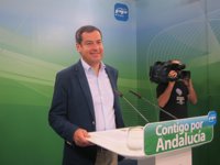 Moreno (PP-A) destaca que Griñán se ha ido "un minuto antes de no ser reelegido" y sin que Díaz le haya echado