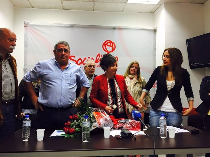 María Fernández, en el centro