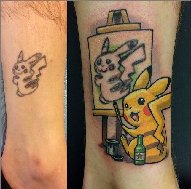 Tatuaje de pikachu