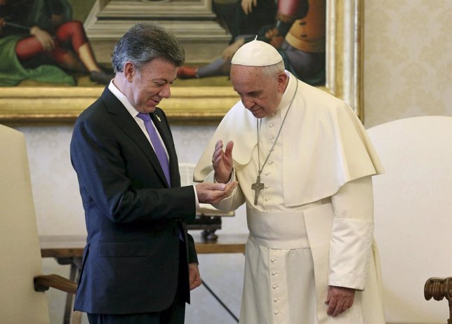 El Papa Francisco y Juan Manuel Santos