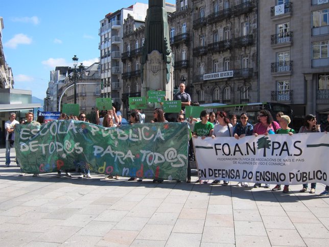 Protesta de las anpas en Vigo