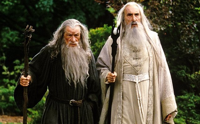 Ian McKellen y Christopher Lee