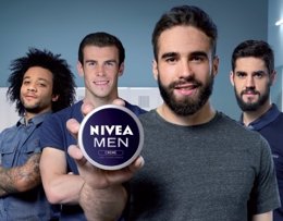 Carvajal, Bale, Marcelo e Isco en un anuncio de Nivea