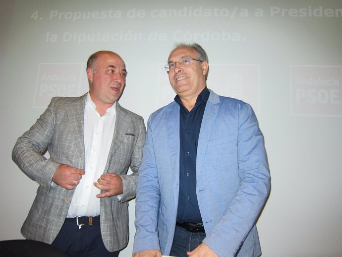 Ruiz junto al secretario general del PSOE cordobés, Juan Pablo Durán