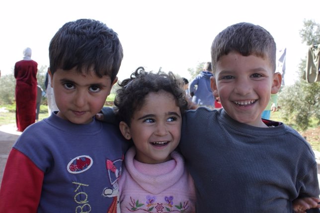Niños refugiados sirios en Líbano