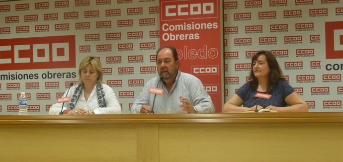 Alfonso GIl, Carmen López y Chelo Cuadra, CCOO
