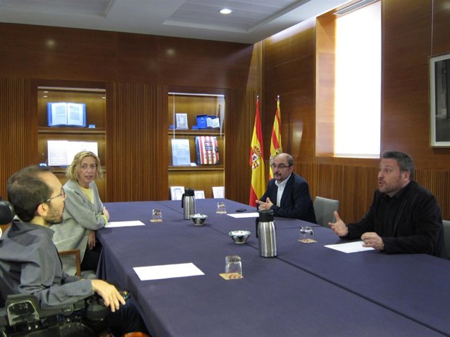 Reunión PSOE, Podemos, CHA e IU