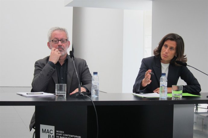 El dtor.Del Macba B.Marí y la dtora. De la Fund.Macba A.Grandes