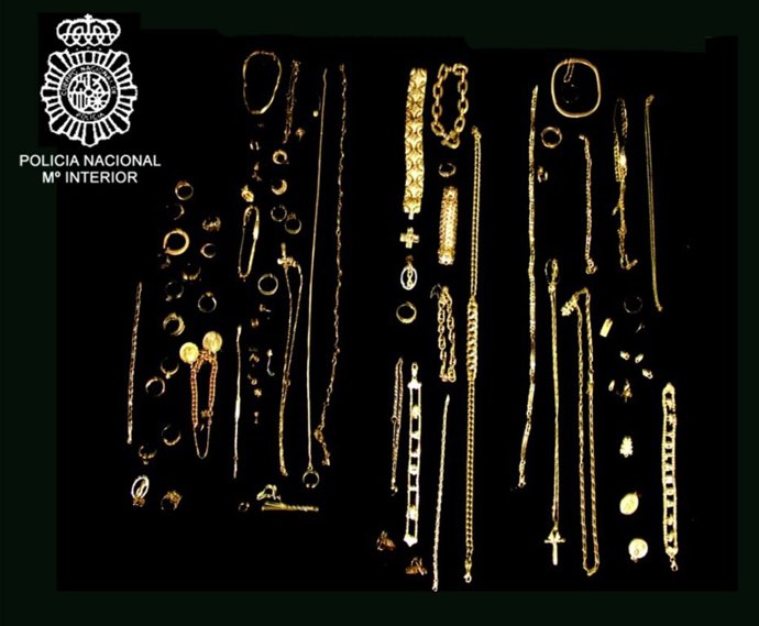 Joyas intervenidas en Huelva