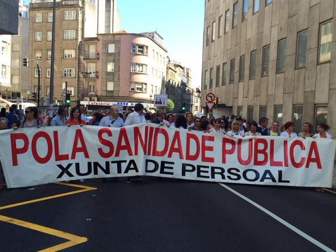 Manifestación contra el cierre de camas