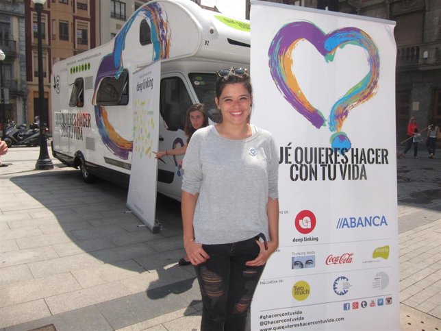 Sara Fernández, caravana organizada por Abanca y Global Sharpers