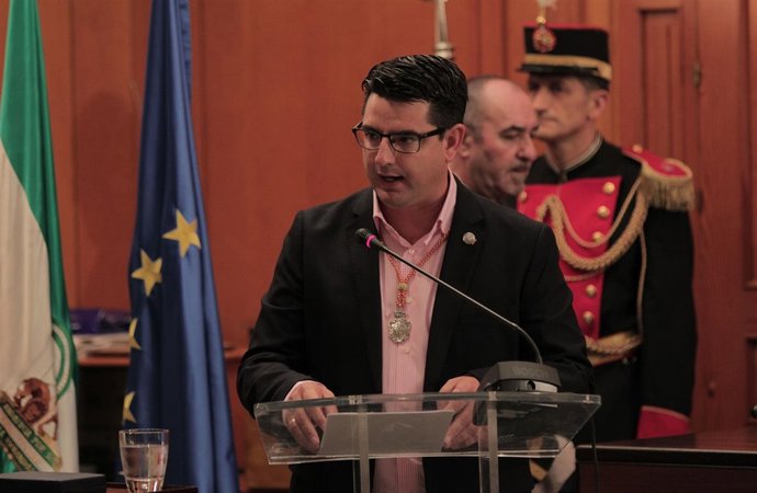 Pedro García en el Pleno de Investidura