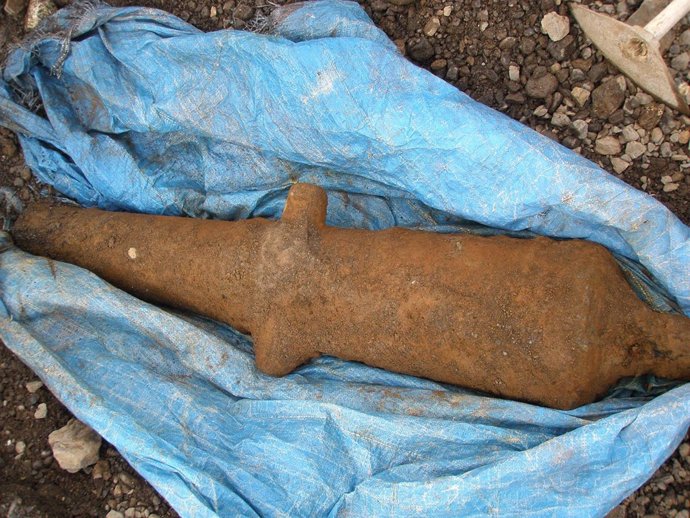 Cañón encontrado en Punta del Hidalgo