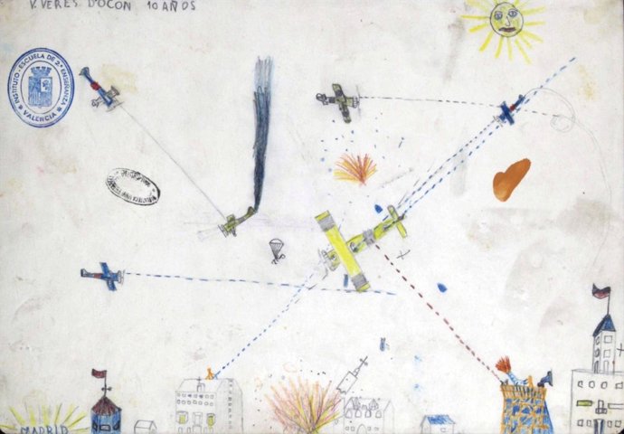 Exposición de dibujos de niños evacuados en la Guerra Civil