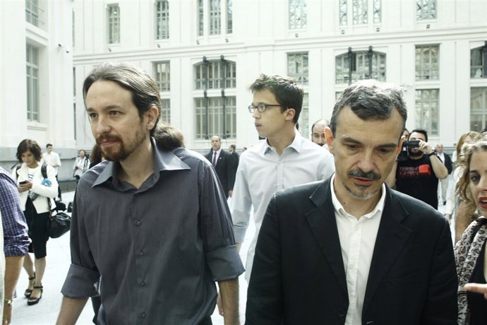 Pablo Iglesias, Iñigo Errejón y José Manuel López