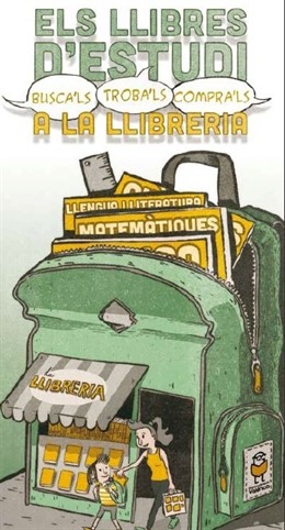 Imagen de la campaña de la Fundación pel Llibre sobre libros de texto 