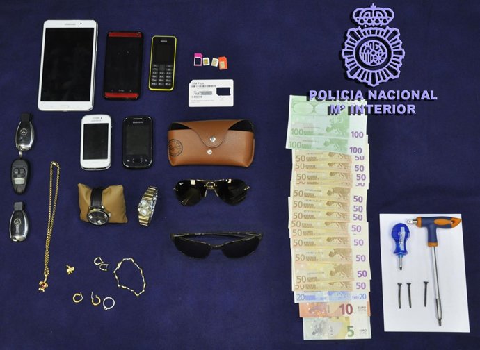 Efectos intervenidos tras la detención