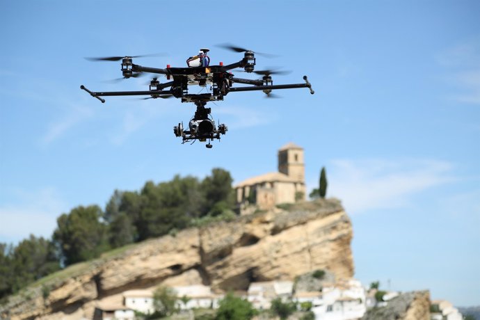 Vuelo de dron sobre Montefrío