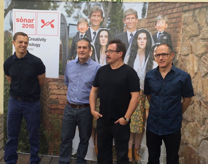 Los organizadores del Festival Sónar V. Barba, R.Robles, S.Caballero y E.Palau