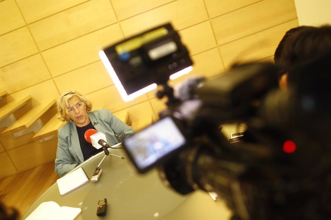 Manuela Carmena concede una entrevista a Europa Press