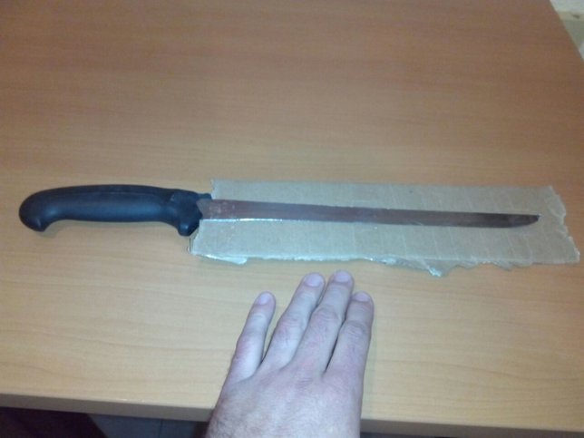 Cuchillo utilizado en los atracos