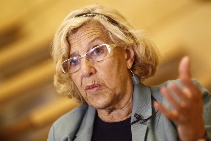 Manuela Carmena concede una entrevista a Europa Press