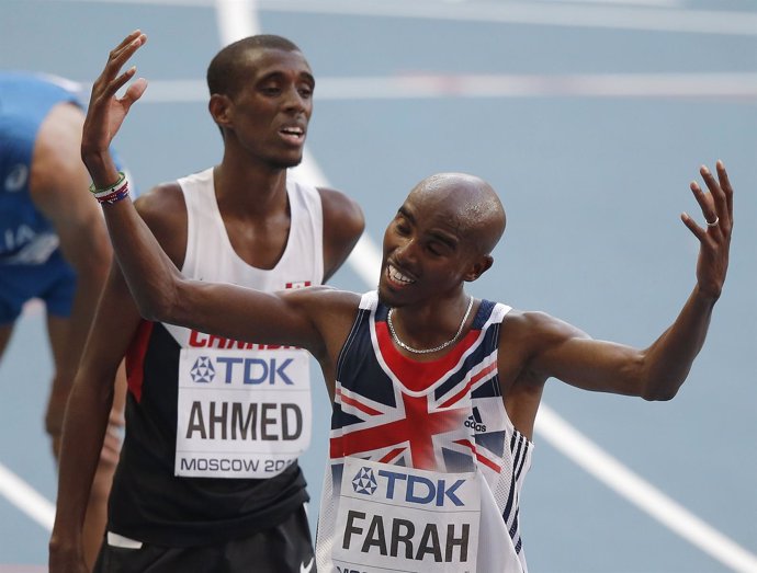 Mohamed Farah, oro en los 10.000 metros en Moscú