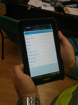 Tableta con aplicación de Vodafone para Alsa