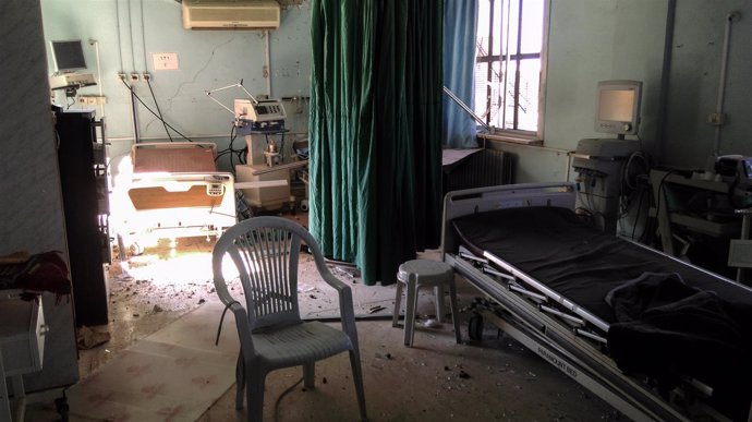 Ataque contra un hospital en Busra (SIria) con barriles bomba