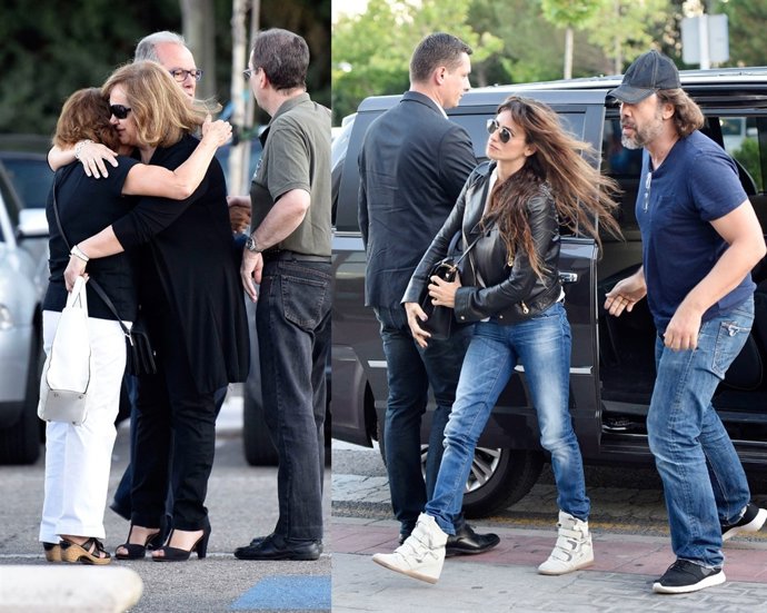 PENÉLOPE CRUZ Y JAVIER BARDEM ROTOS DE DOLOR EN EL TANATORIO DE EDUARDO CRUZ