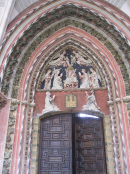 Trabajos de restauración en la Catedral de Burgos. 