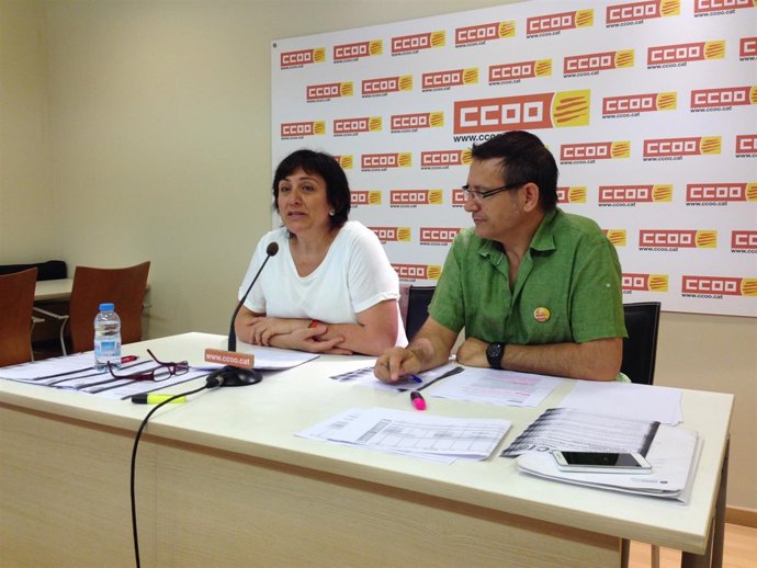 Montse Ros, Àngel García (CCOO Catalunya)
