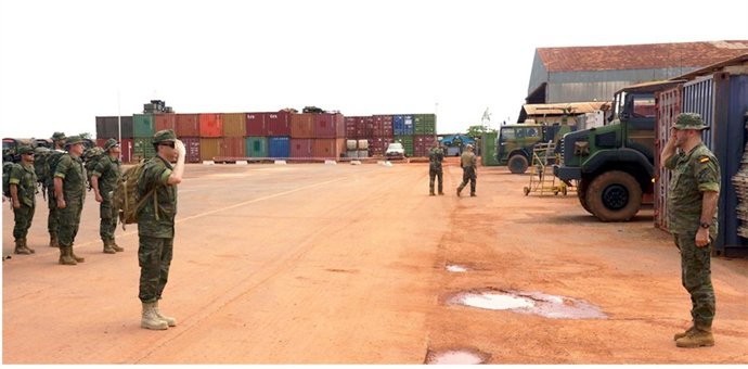 Llegada de los militares españoles a Bangui